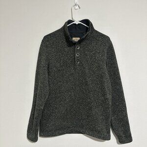 RedHead Henley Pullover Sweater Mens Size Small Gray Mock Neck Light Jacket
